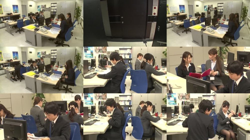 +++ HUNTA-687 黒パンスト美脚＆神尻女子社員だらけの会社に男はボク1人！やっとの思いで転職できた会社は女子社員だらけで男はボク1人！常日頃から仕事が忙しく…
