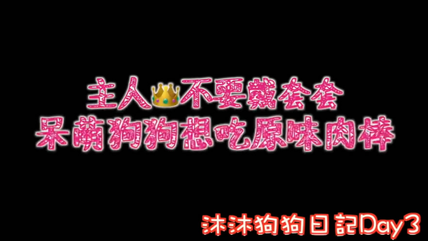 現在很火〔臺灣沐沐〕劇情系列呆萌沐沐狗狗3天日記主人給特製的沙拉醬嘴洞逼洞菊花全幹了