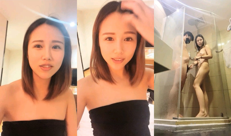 高顏值中分長髮靚妞約大肚子胖粉絲酒店一起鴛鴦浴，大床房激情啪啪