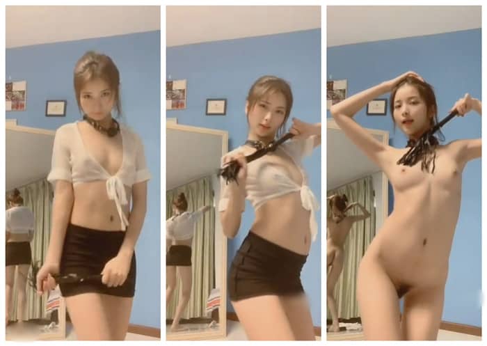 虎牙美女主播【貓小貓】勁爆全裸勁歌熱舞 瘋狂扭動腰肢眼神迷離還會自己拍拍屁股