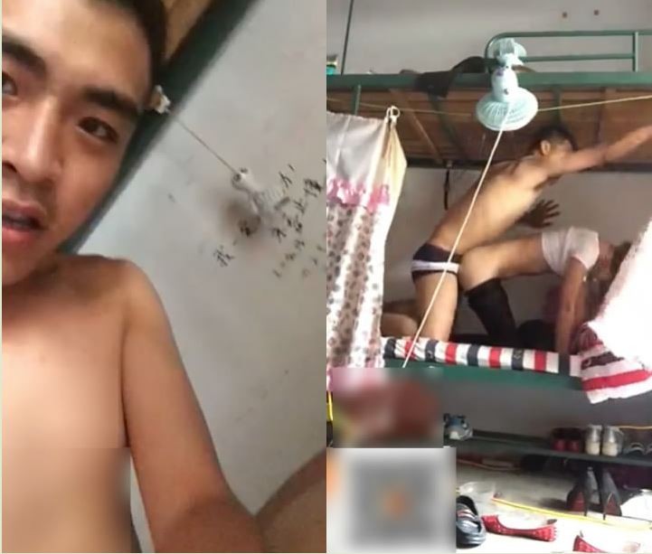 趁著室友外出和翹課的小女友在宿舍的雙層床啪啪沒有戴套內射妹子很不高