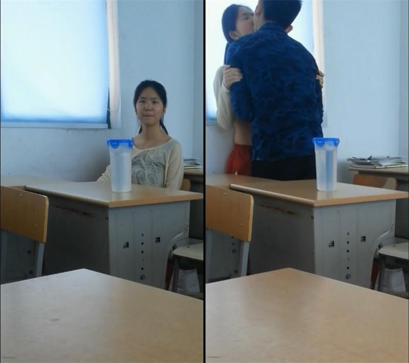 某技校年輕情侶放學不走在教室里啪啪-還他媽的脫光了幹-膽子是真大！