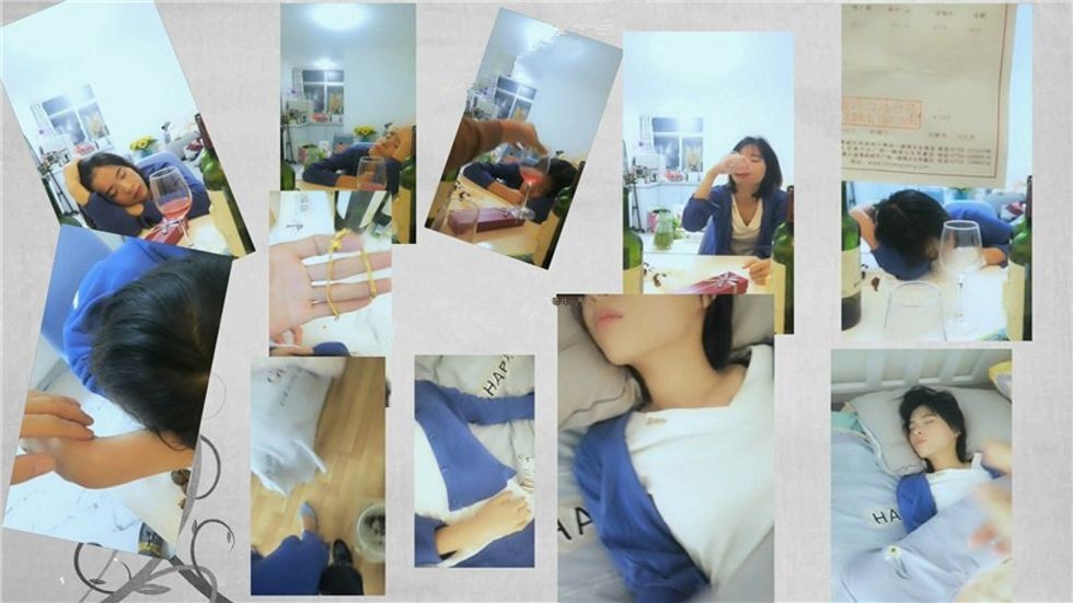 老婆清純水嫩的大學美女表妹被男友甩了來我家喝酒消愁哭訴，喝醉後抱她到床上