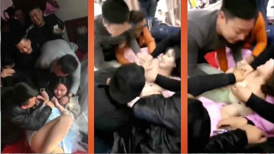 98年文學系性感美女和輔導員老師酒店啪啪，美女坐在沙發上玩手游時被男的扯掉褲子輕吻狂插