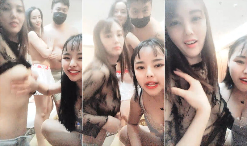 一男戰三女，都是饑渴小少婦，輪流主動坐上去動，饑渴的不行，搶著J8艹
