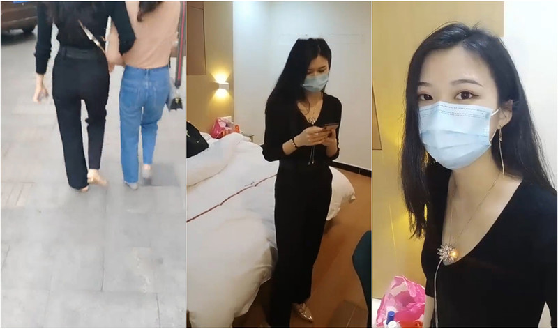 精瘦小哥大戰倆臊少婦，逛街也沒心情，直奔主題到酒店就開乾，實在是臊