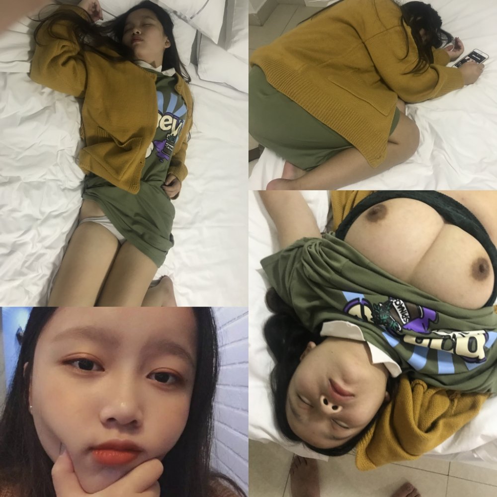 【重磅福利】年輕大胸小妹網聊約會男網友被套路扒光變成死豬玩無套內射中出