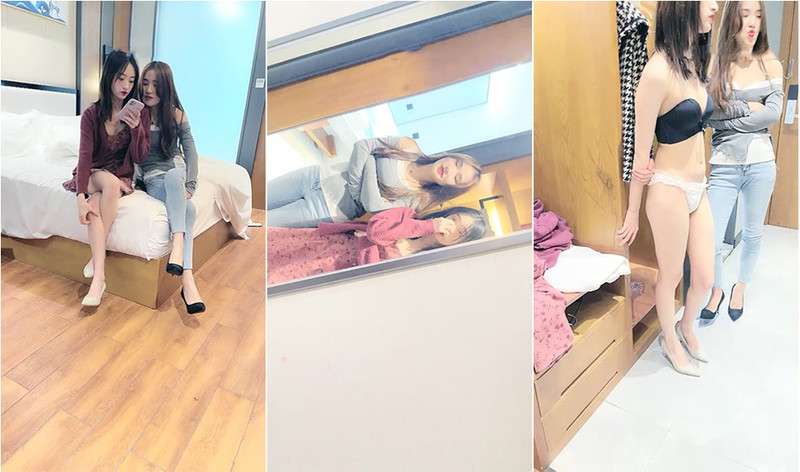 一次約倆兼職學生妹，發育不錯，奶子微微挺出，被搞的時間太久，一臉潮紅嬌喘你快點射