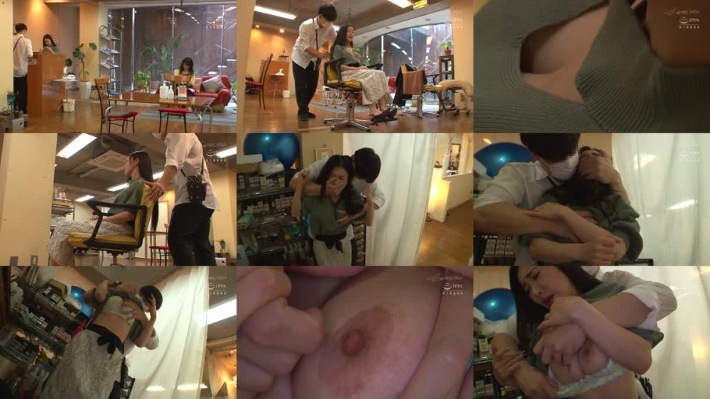 +++ [HD] NHDTB-572 美容室でケープの中を全裸にされカット中に何度もこっそりイキさせられる敏感女