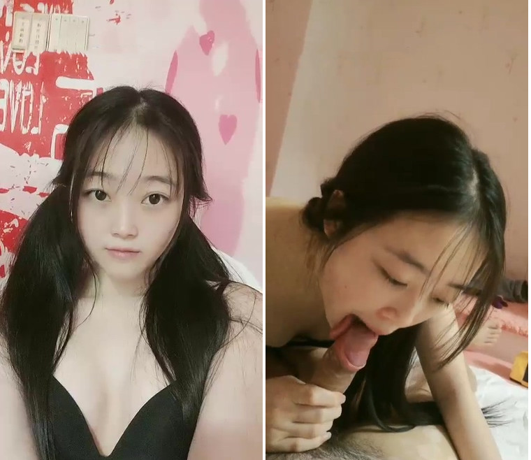 學妹別走新人雙馬尾長相清純妹子啪啪，特寫口交帶項圈跪地爬行猛操掰穴