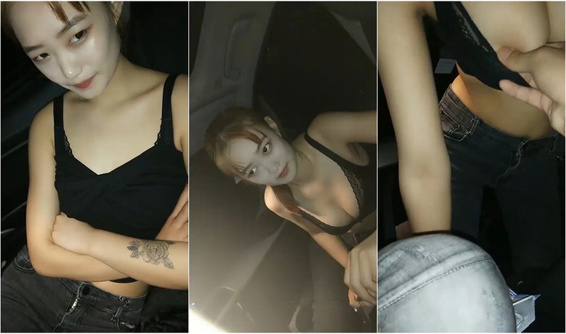 現在的OO後思想都挺開發，開車帶到戶外就可以玩，坐在副駕位置就不老實，露出美胸