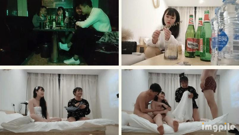 換妻探花很久沒播回歸4P首秀 還是原來的味道 KTV唱歌喝酒回房間開操 交換一人一個後入猛頂