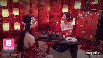 臺灣大胸模特『黎兒』超美和服風情！ 扮演花魁開展吸精大法 被客人玩到高潮痙攣