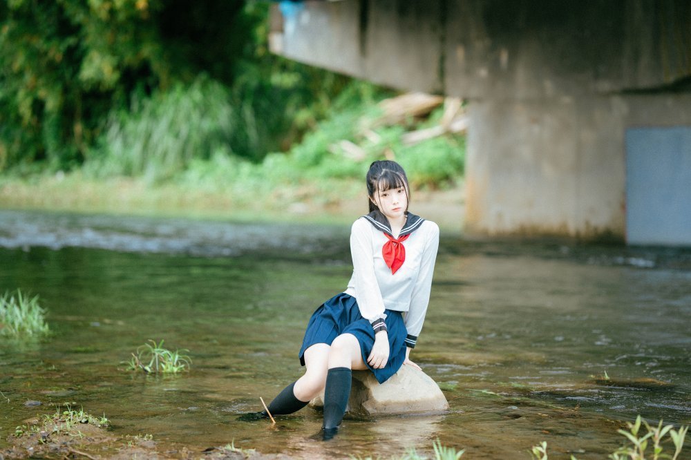 野外河邊鮮美JK白虎妹[62P]