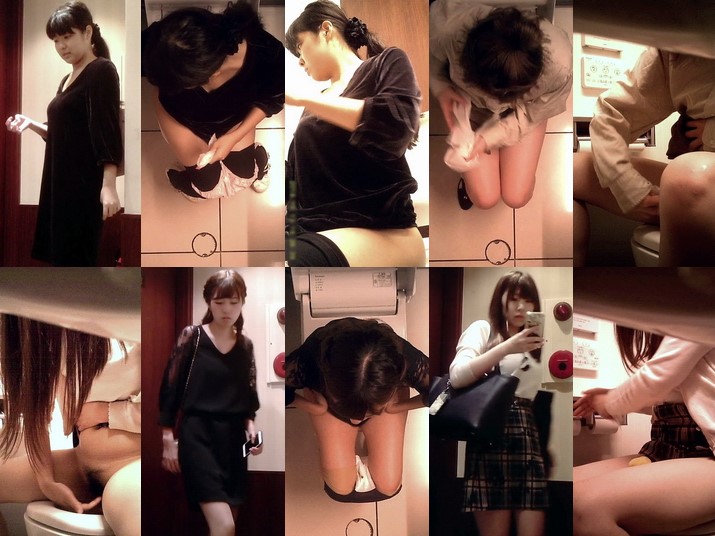15390082 複眼洗面所 No.10 ミニスカ娘が超！ 大股開きでマ○コお手入れ/全員外撮り4名収録！