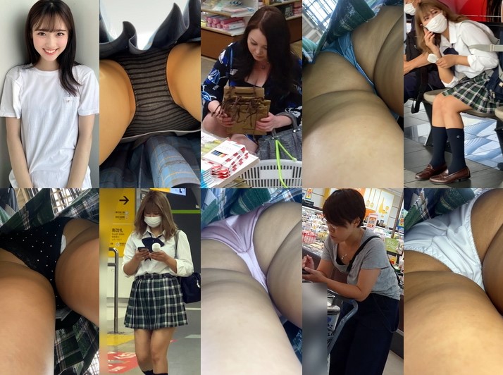 Gcolle_Upskirt_609 【リアル】携帯ショップ店員さん， JK追跡5日 その4， パンチラ盜撮 女子大生 隣に彼氏がいたけどピンクパンツを強引に撮影