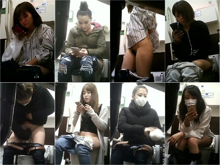 J 20-30s gals toilet voyeur 7-persons