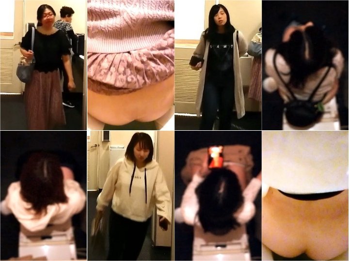 28104038 全4人幾帳面・真面目系 パンツ下ろしてから自作便座シート作りでシミ丸見え