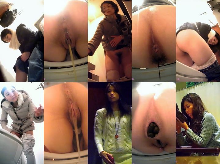 28104090 感動！ アソコ丸見え美女の中腰淺座り&うんち大特集全6名