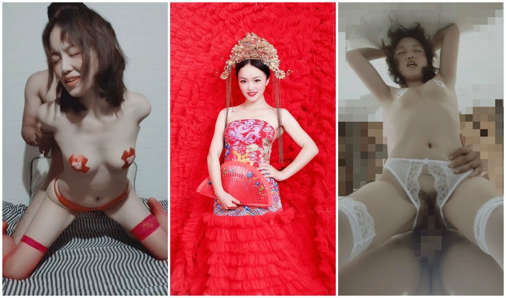 極品反差婊子❤️潔白婚紗照與淫照對比淫蕩母狗人妻露臉[MP4/308MB]