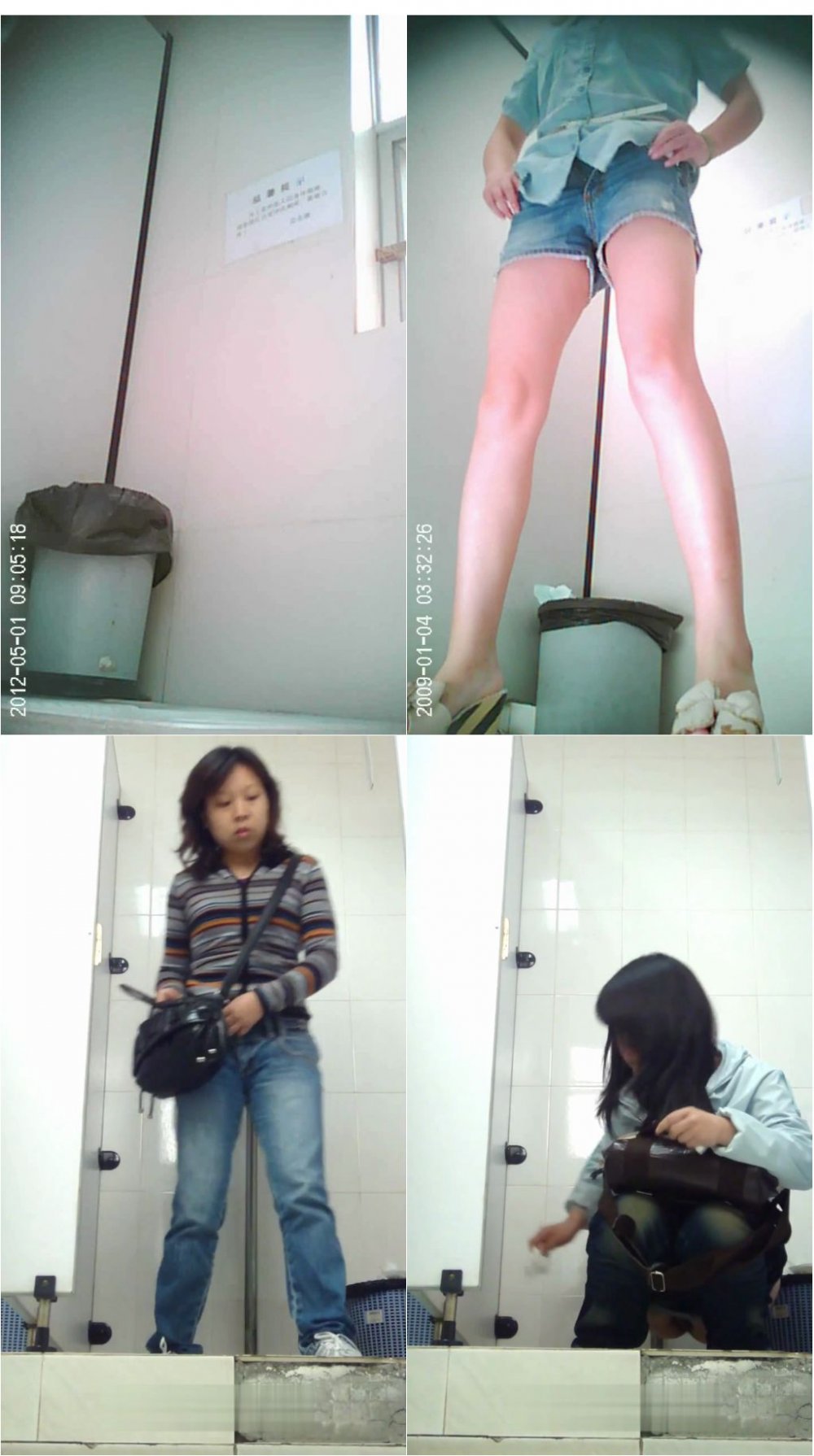 中國・大連スーパーマーケット尿・糞... （4）正面/斜め近く撮り【ふつうの若い娘たち26分】