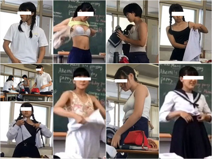 未公開版校內教室の著替え1