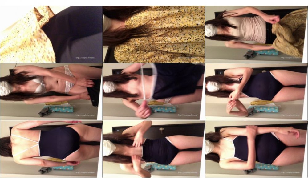 Amazonで買った水着コスプレを試着したら、小さすぎて乳首が丸見えに