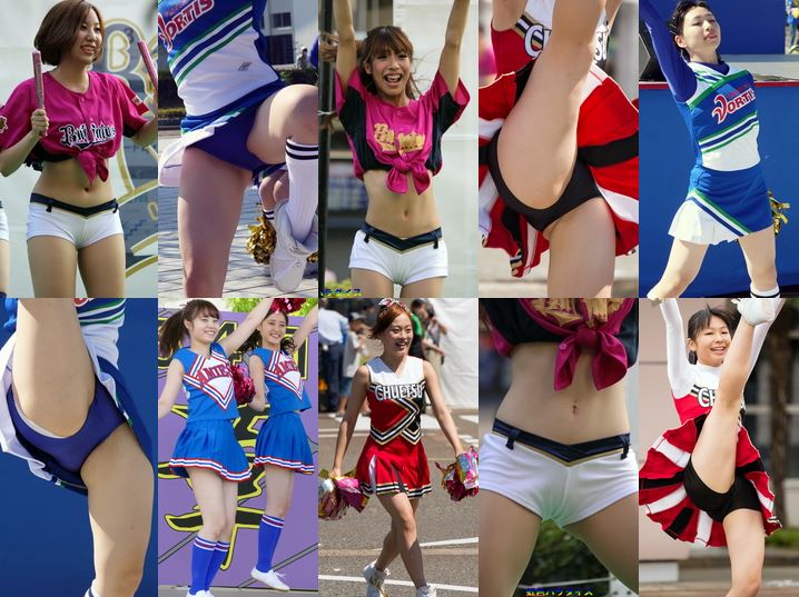Gcolle_Cheer_34 虹色娘 スポーツ観戦40チアリーダー