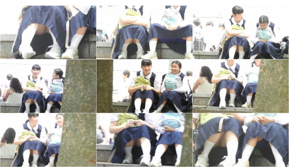 公園でおしゃべり♬cレベルの子が丸見えトライアングル☆★他テニスc女子4本