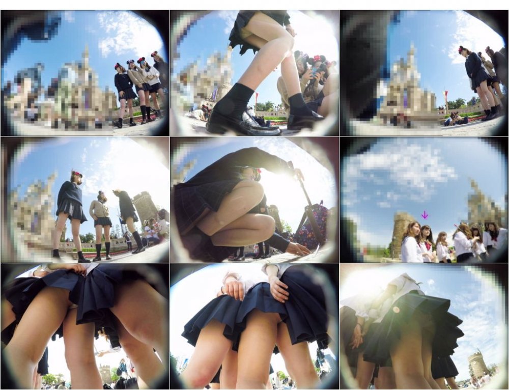 幻の国のお城で生パン丸見え★制服のkちゃん盛り合わせ♬etc4本