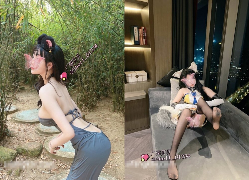 《蘿莉少女✅重磅洩密》有錢人的玩物！ 人瘦奶大極品拜金反差婊【廣深小粉醬-貝貝】推特私拍喜歡露出喜歡被調教