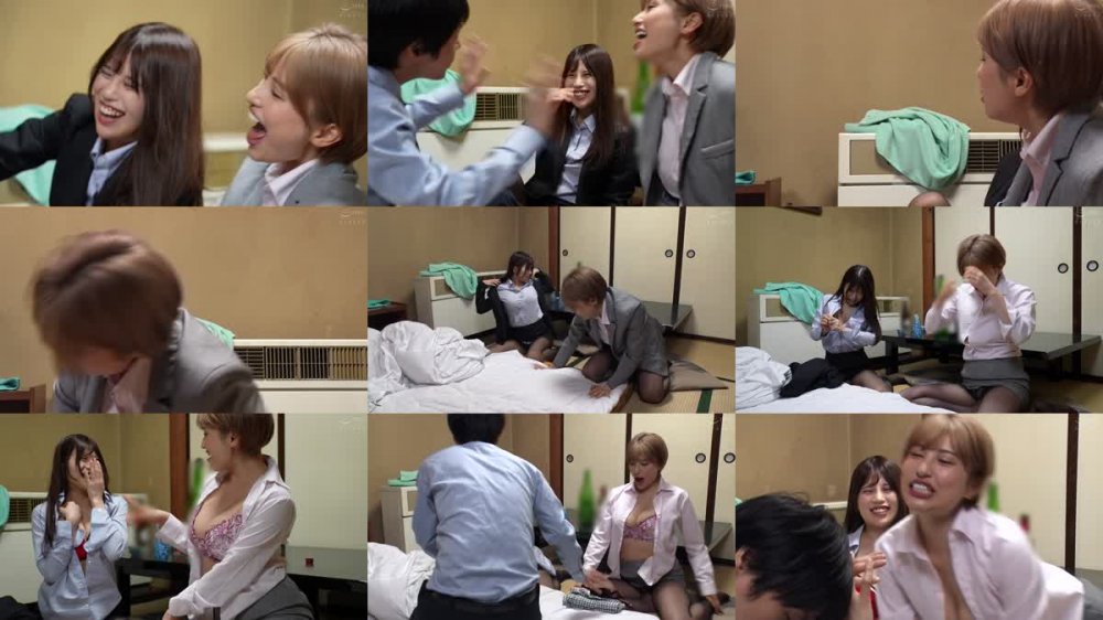 +++ [FHD] HUNTB-432 「ずーっとエッチしよっか」酔ってエロくなった2人の巨乳上司は朝まで寝かせてくれずSEX漬けのダブル巨乳サンド＆ダブル杭打ちピストン騎乗位！