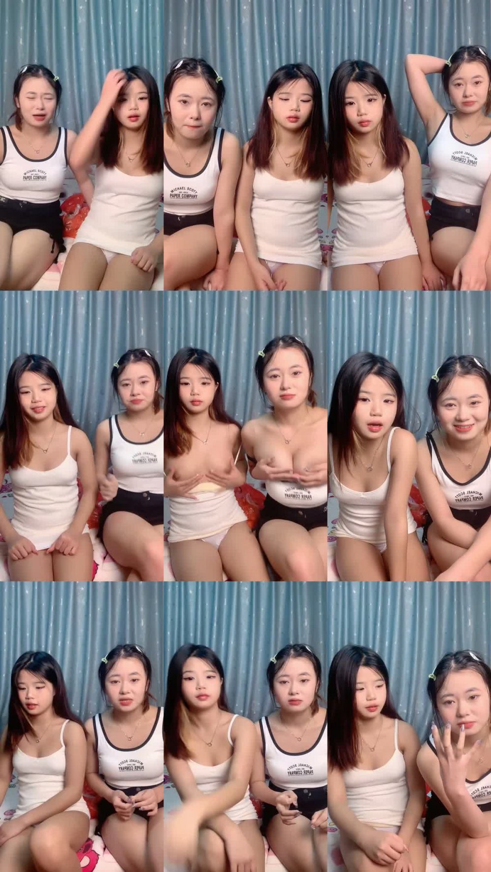+++ ZB20221230_001 後嫩妹雙飛名場面！一個甜美一個可愛！埋頭一起舔屌，騎乘姿勢輪流操，雙女交叉互磨騷穴