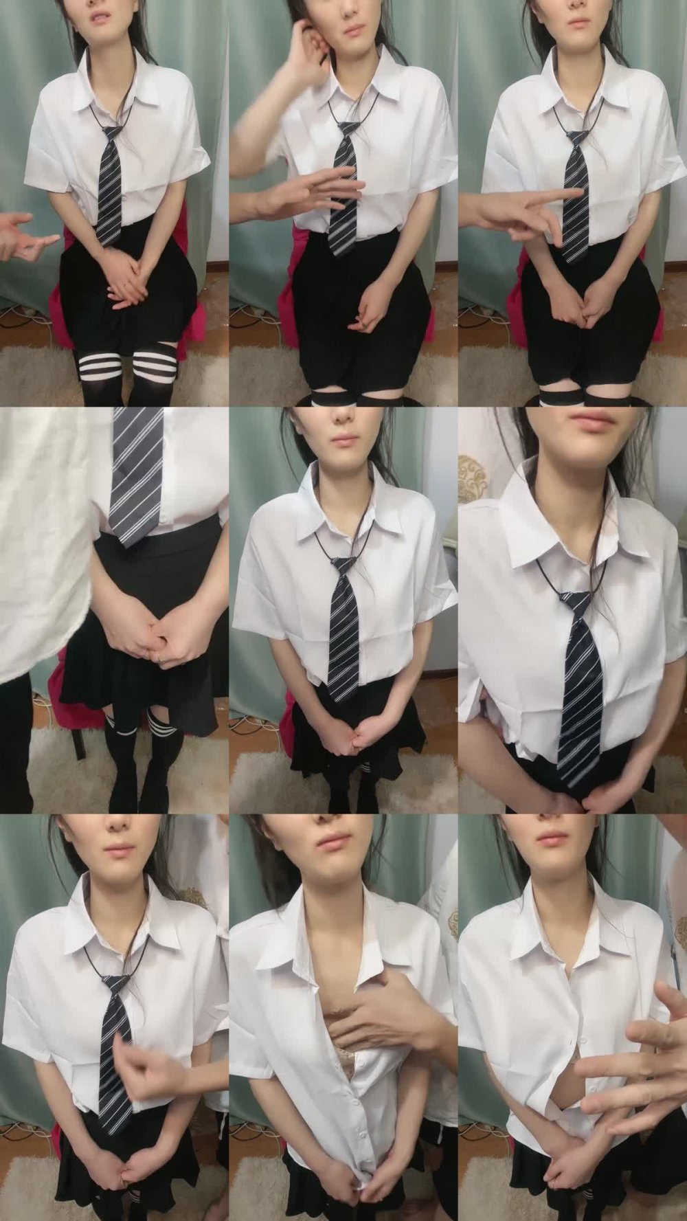 +++ ZB20221231_012 萌萌小嫩妹站在鏡頭前讓小哥調教，聽狼友指揮互動，扒光揉奶玩逼刺激菊花，乖巧聽話床邊激情爆草呻吟可射