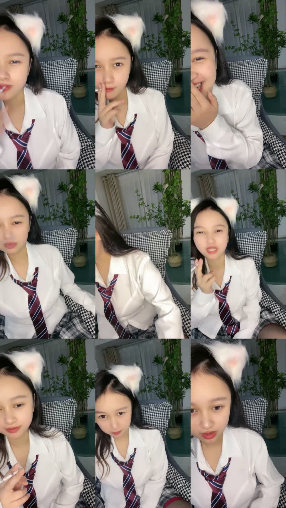 +++ ZB20230103_006 情趣貓耳朵巨乳小姐姐！襯衣短裙沒穿內褲！振動棒塞入騷逼，震得好爽一臉淫騷，嬌喘呻吟極度誘惑