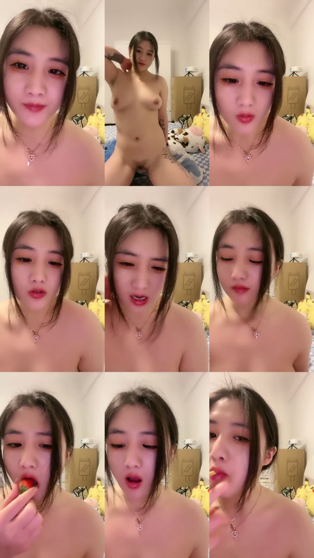 +++ ZB20230205_002 長相端莊的妹子，道具自慰躺下，岔開大腿，道具插穴來回摩擦，吸在地上狠狠插穴