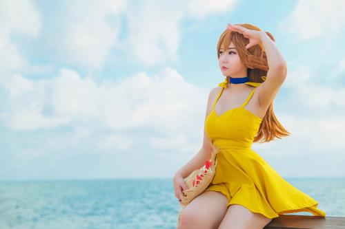 [COSPLAY] Potato Godzilla Asuka Yellow Dress