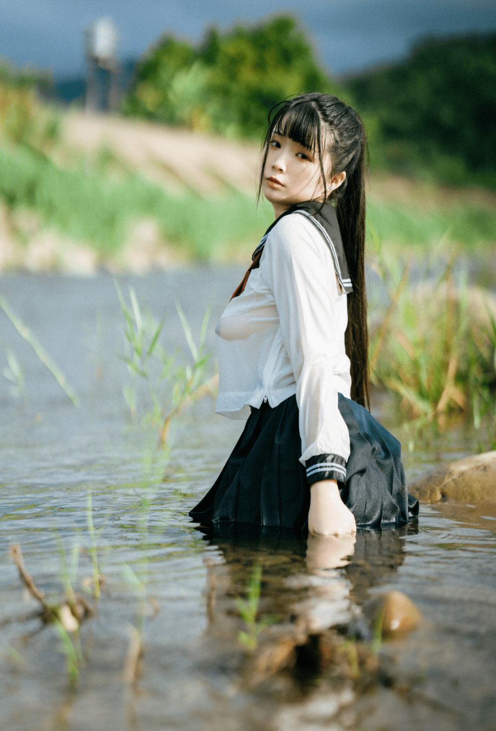 [寫真]閃光少女野外大膽JK露出[25P]