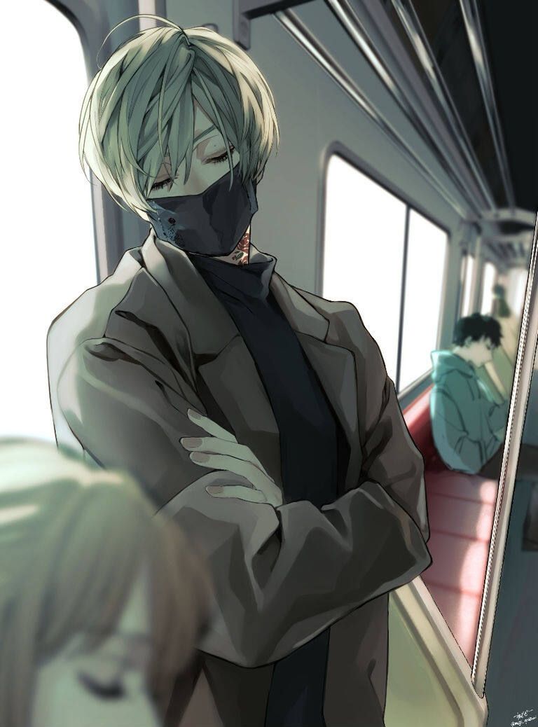 黑口罩 漸變髮色 [22P]