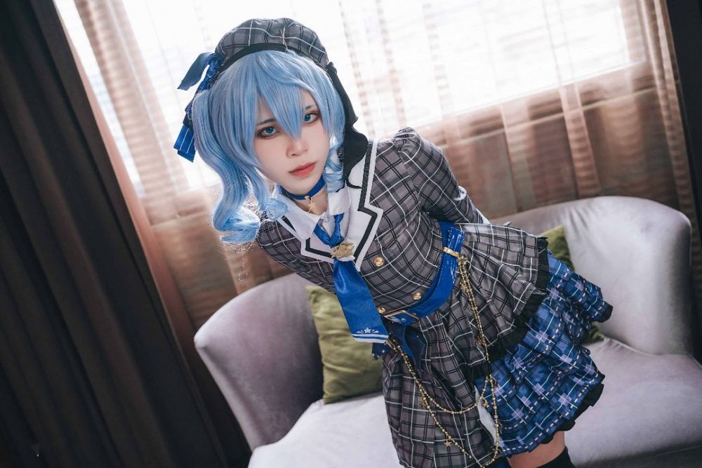 我推的虛擬偶像歌手Hoshimachi Suisei  三點全露cosplay coser：浵卡[46P]