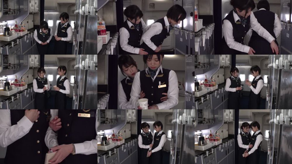 +++ [FHD] DANDY-873 先輩CAがまさかのレズビアン？！仕事中に乳揉みレズハラされて感じてしまった新人CA