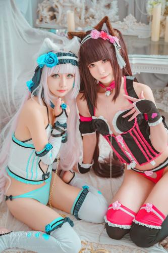 [Cosplay] Rinka Okita 沖田凜花 & Niu 牛牛 – Vanilla & Chocola (Nekopara ネコぱら)