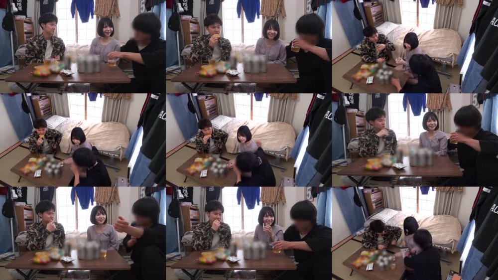 +++ [FHD] SCPX-483 寝取られドキュメント彼氏＆彼女＋彼友での宅飲みパが盛り上がり つい…彼氏が酔い潰れてしまうと寝てる彼氏の隣で酔った彼女が浮気する確率120％