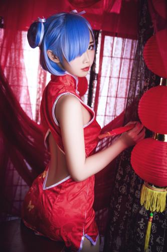 [Cosplay] Mbxer 面饼仙儿 – Rem cheongsam 雷姆旗袍