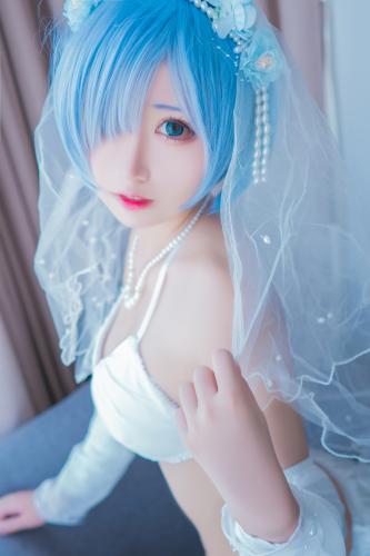 [Cosplay] MaoJun 猫君君 – Rem lingerie wedding 蕾姆内衣花嫁