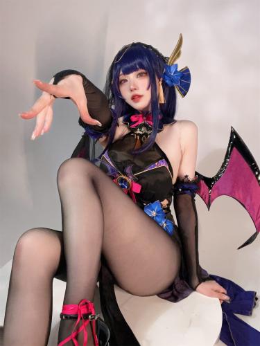 [Cosplay] Ajiki 安食 – Thunder General Succubus 雷电将军魅魔