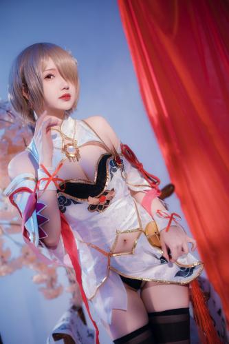 [Cosplay] 雪晴Astra 崩坏3丽塔 浣溪沙旗袍