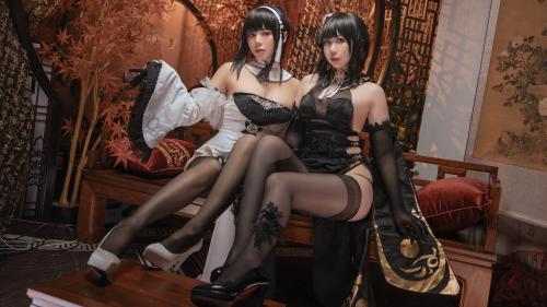 [Cosplay] Jiu Yan 九言 & Zhenhai – White and Black Double 镇海白黒双人