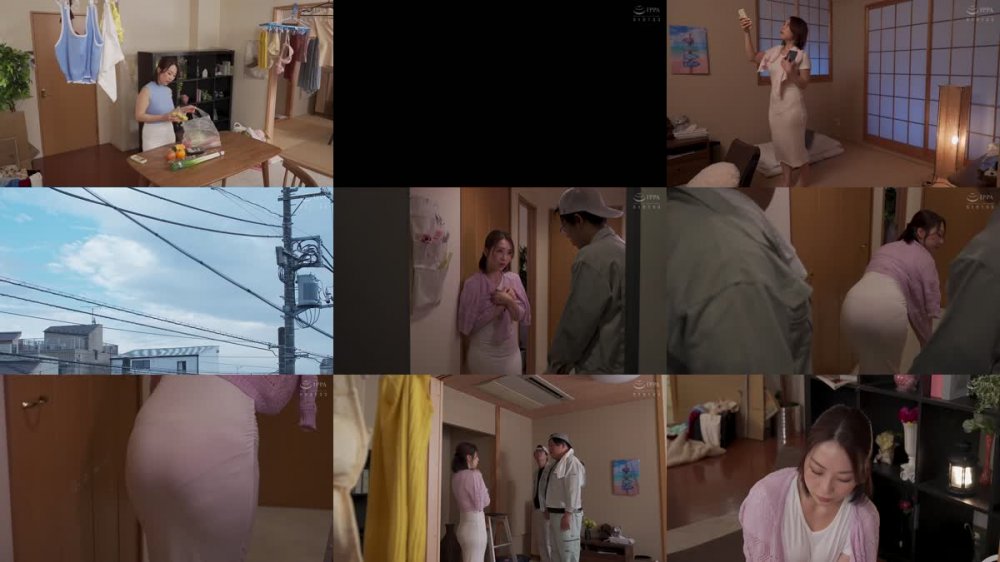 +++ [FHD] BKYNB-049 タイトワンピの透けデカ尻で中出しを誘う痴女妻 八乃つばさ