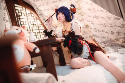 [Cosplay] Abaorabbit 阿包也是兔娘 – Xiangling Maid 香菱女仆